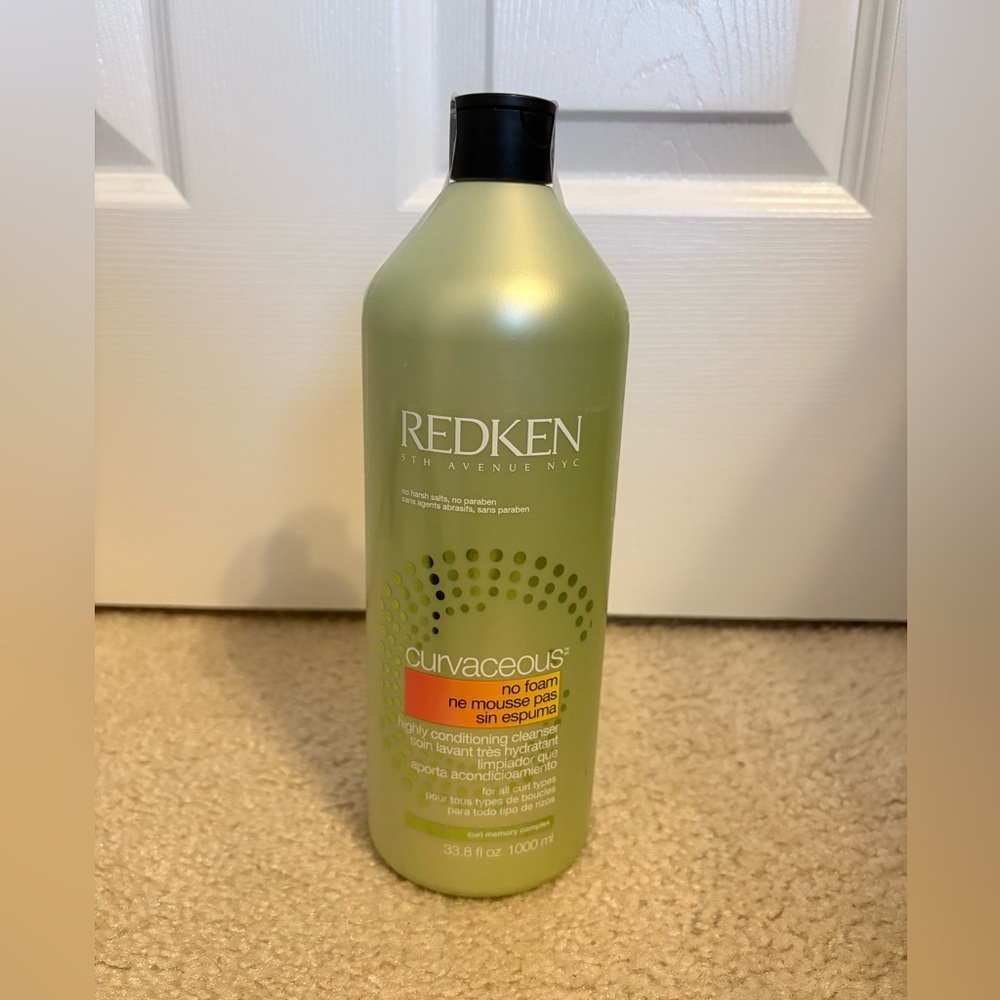 NEW REDKEN CURVACEOUS SHAMPOO NO FOAM HIGHLY CONDITIONING CLEANSER 33.8OZ LITER
